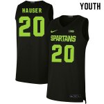 Youth Joey Hauser Michigan State Spartans #20 Nike NCAA Black Authentic College Stitched Basketball Jersey XB50C72QX
